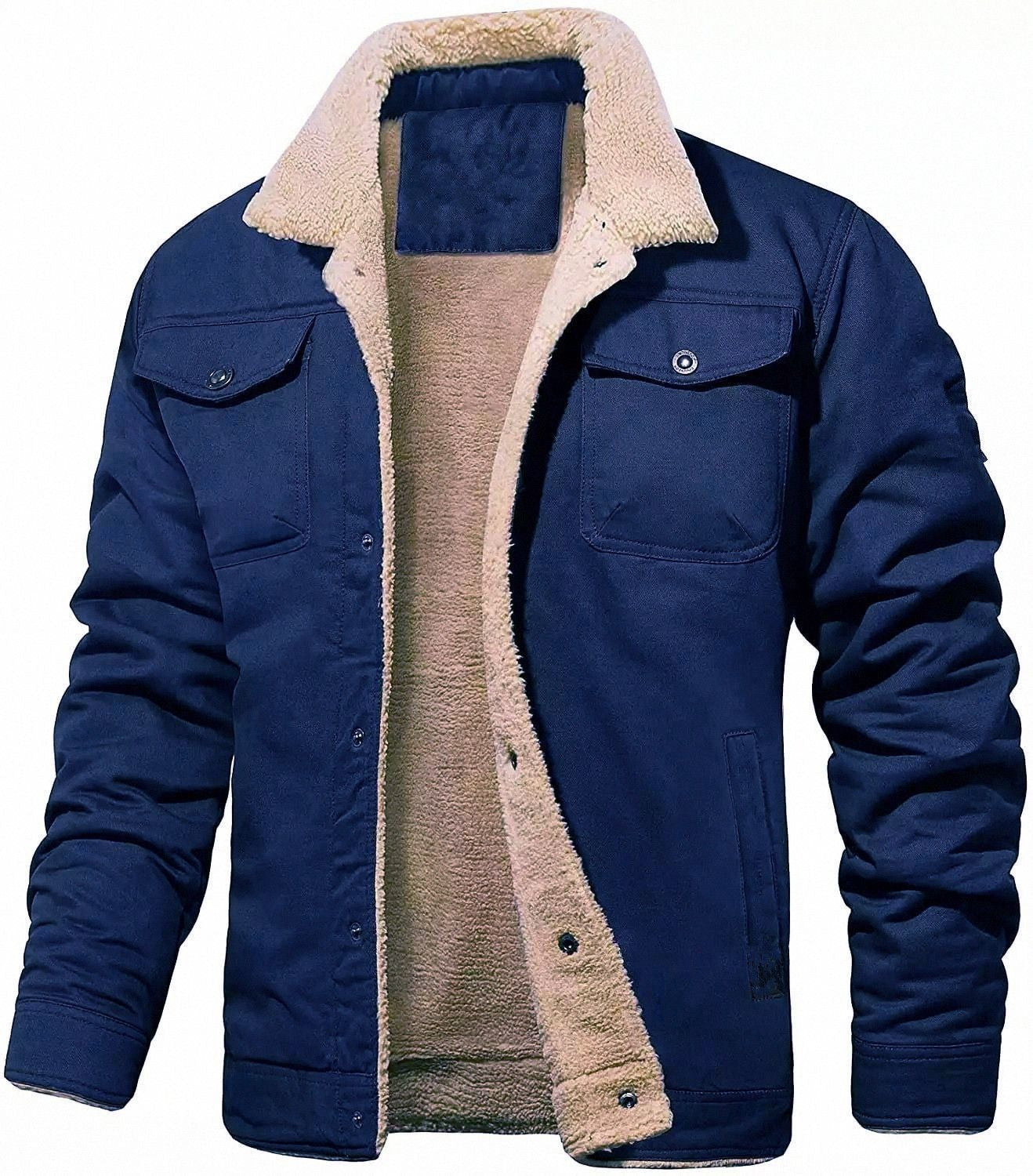 Men's Casual Jacket Made With Plush Cotton