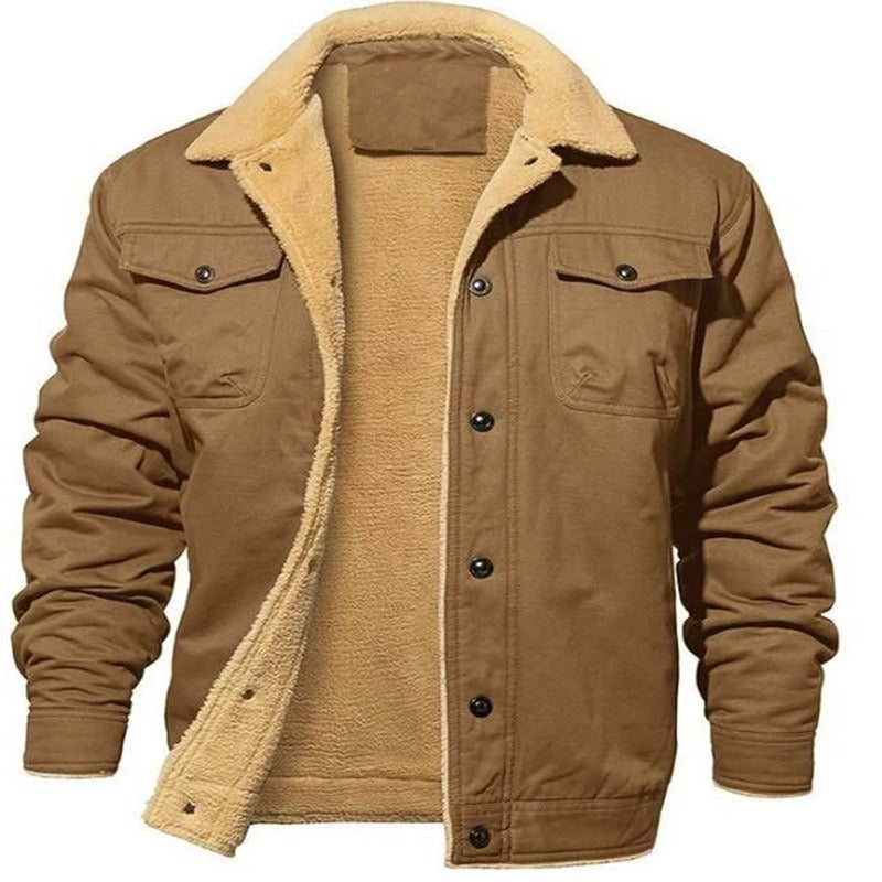 Men's Casual Jacket Made With Plush Cotton