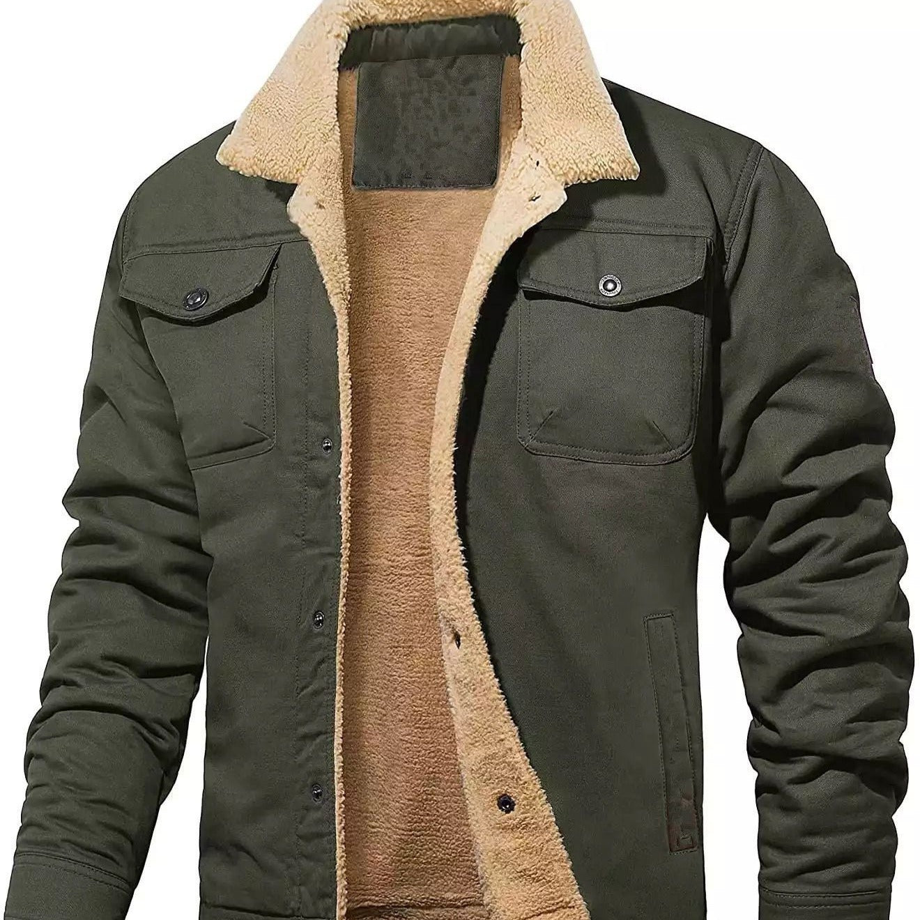 Men's Casual Jacket Made With Plush Cotton