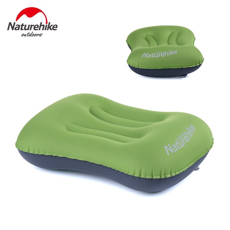 Naturehike Portable Outdoor Inflatable Pillow Sleeping Gear Travel Aeros Pillow Inflatable Cushion Soft Neck Protective HeadRest