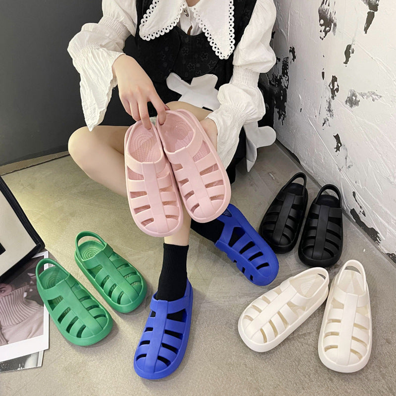 New Roman Sandals Women's Outer Wear Sandals Fashion All-Match Thick Bottom Beach Sandals And Slippers