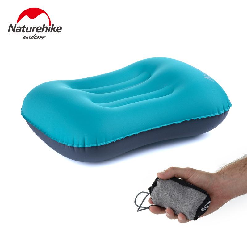 Naturehike Portable Outdoor Inflatable Pillow Sleeping Gear Travel Aeros Pillow Inflatable Cushion Soft Neck Protective HeadRest