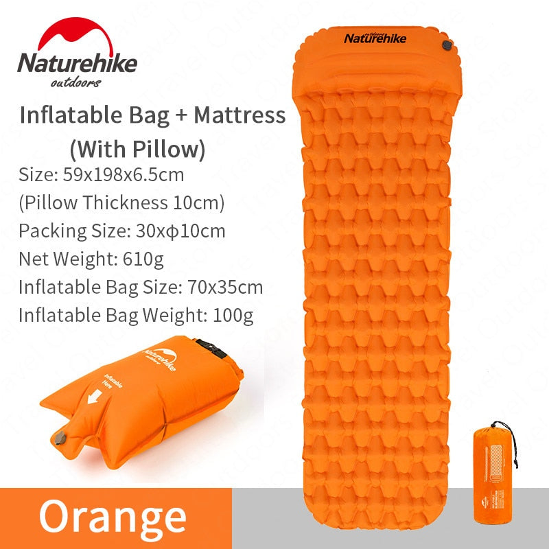 Naturehike Outdoor Inflatable Sleeping Pad - Ultralight Portable Air Mattress Camping Pad