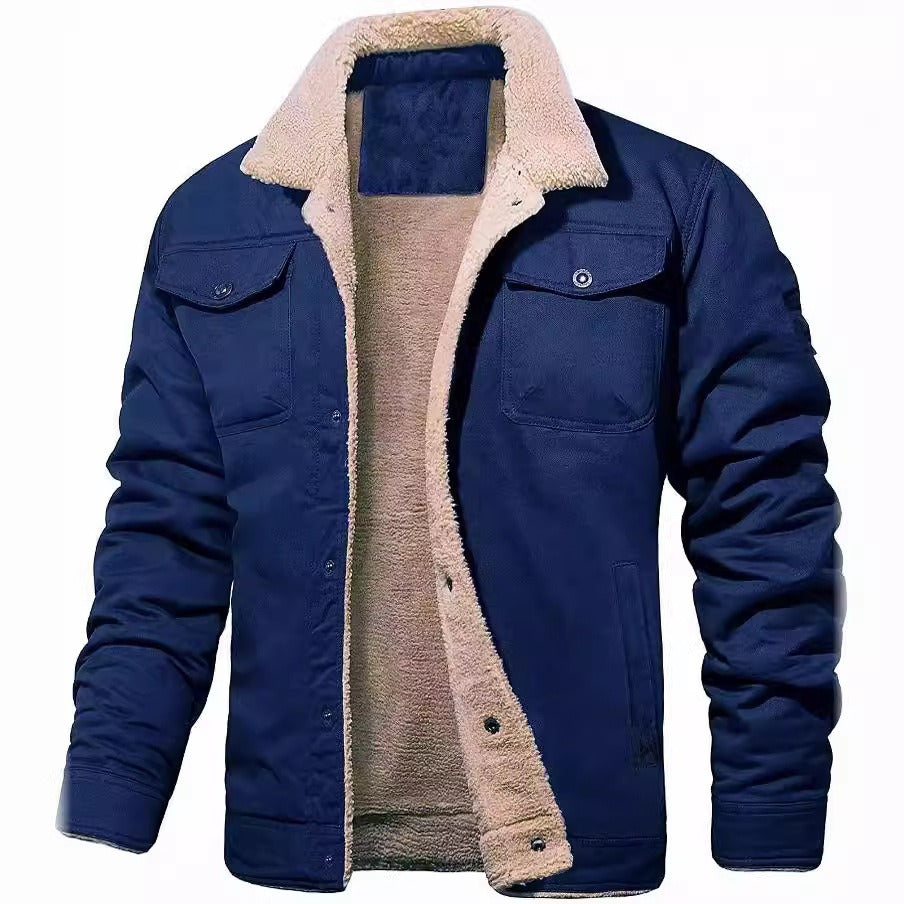 Men's Casual Jacket Made With Plush Cotton