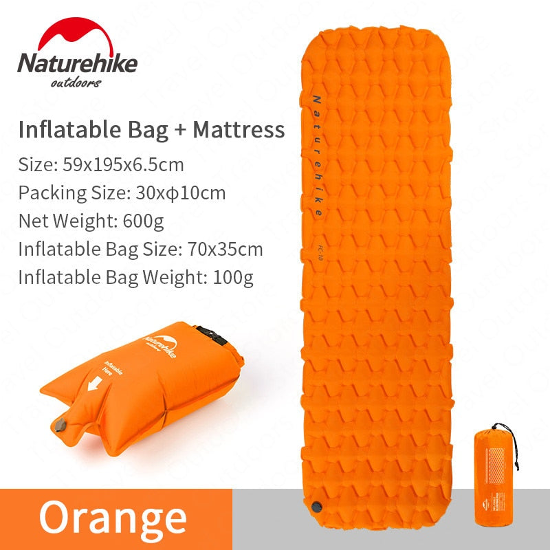 Naturehike Outdoor Inflatable Sleeping Pad - Ultralight Portable Air Mattress Camping Pad