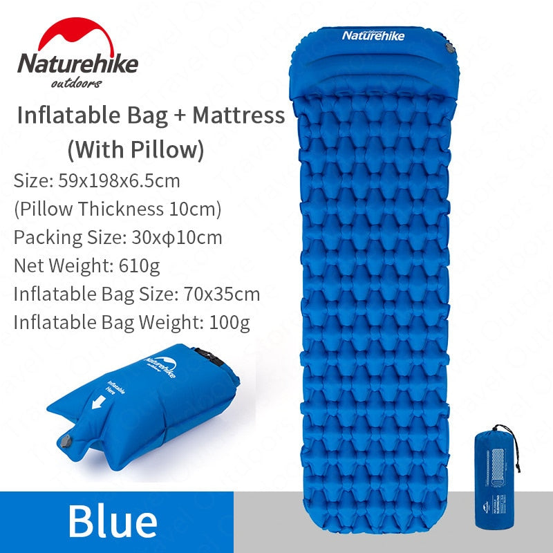 Naturehike Outdoor Inflatable Sleeping Pad - Ultralight Portable Air Mattress Camping Pad