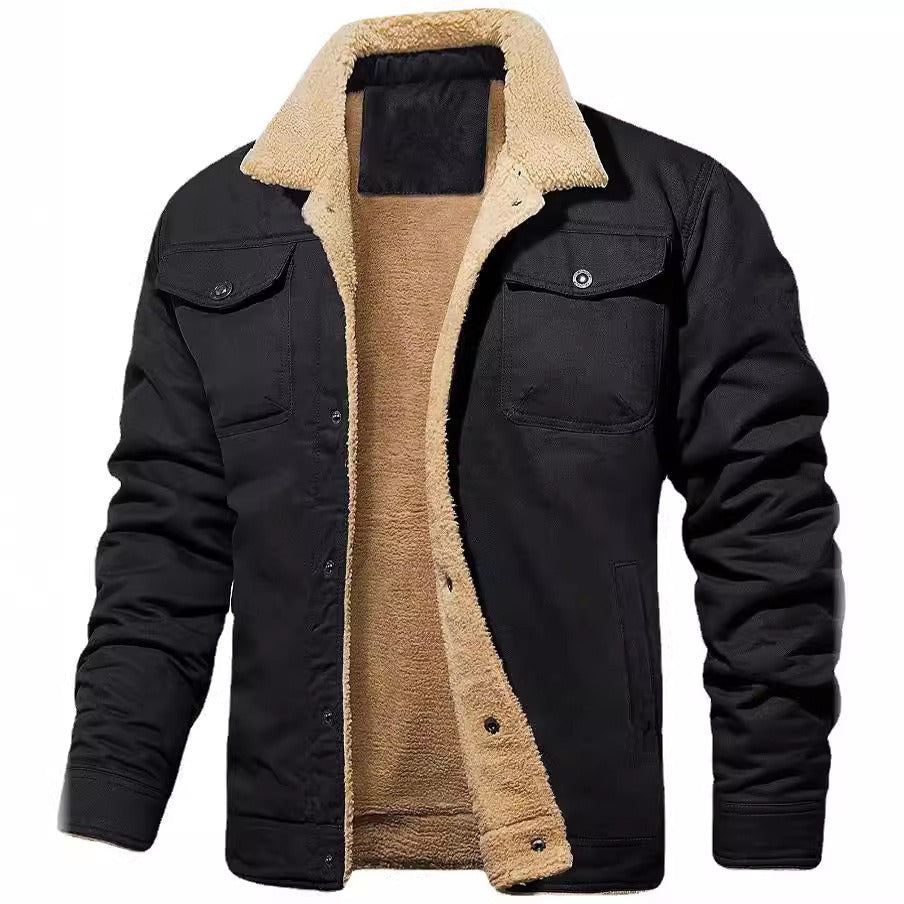 Men's Casual Jacket Made With Plush Cotton