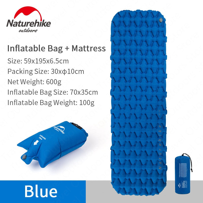 Naturehike Outdoor Inflatable Sleeping Pad - Ultralight Portable Air Mattress Camping Pad