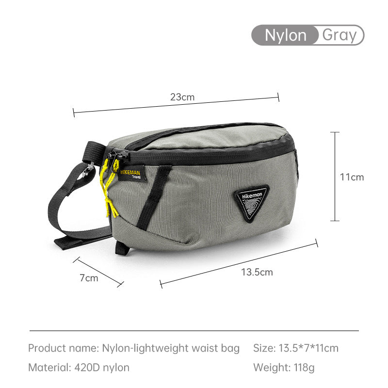 Hikeman Bum-Bag Fanny-Pack, for outdoor sports, expands backpack, lightweight for travel/hiking.